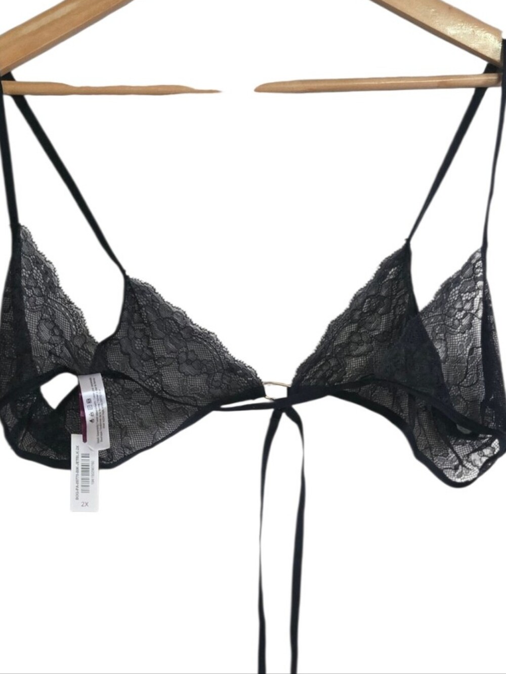 NWT Adore Me Lingerie Two Piece Set Black Lace Sheer Size 2X - Picture 2 of 9